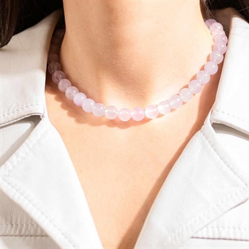 Den smukke Chunky Lavender perlekæde fra House of Vincent 2